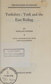 Pevsner, Nikolaus, 1902-1983.  Yorkshire :