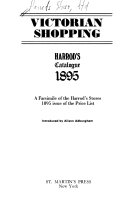 Victorian shopping: Harrod's catalogue, 1895. Introduced by Alison Adburgham.