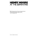 Henry Moore at the Serpentine : 80th birthday exhibition of recent carvings and bronzes, Serpentine Gallery and Kensington Gardens 1 July-8 October 1978 : an Arts Council exhibition / [Arts Council ; introd., David Sylvester].