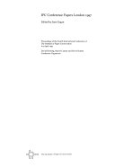 IPC conference papers London 1997 / edited by Jane Eagan ; proceedings of the Fourth International Conference of the Institute of Paper Conservation, 6-9 April 1997.