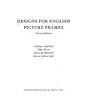  Designs for English picture frames :