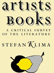 Klima, Stefan, author. Artists books :