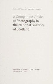 A companion guide to photography in the National Galleries of Scotland / Sara Stevenson & Duncan Forbes.