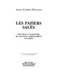 Les papiers salés : altération et restauration des premières photographies sur papier / Anne Cartier-Bresson.